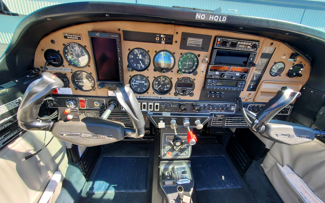 Grumman Tiger: Instrument Mounted with Aspen, and Garmin