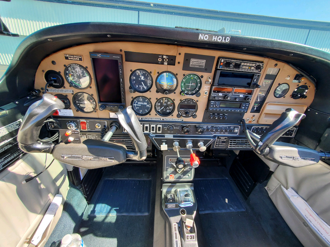 Grumman Tiger: Instrument Mounted with Aspen, and Garmin